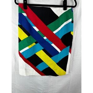 Vintage Carlisle Pencil Skirt Geometric Pattern size 8